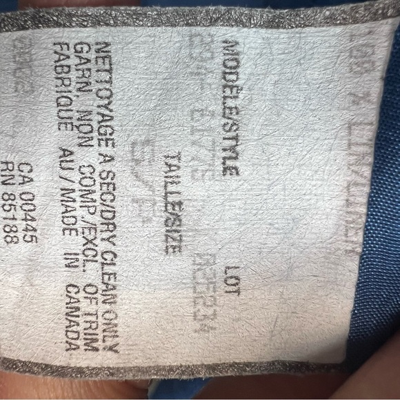 Vintage Louben Canada Linen Open Front Cardigan Blazer Blue Sz S Blue minimalist - Picture 9 of 12